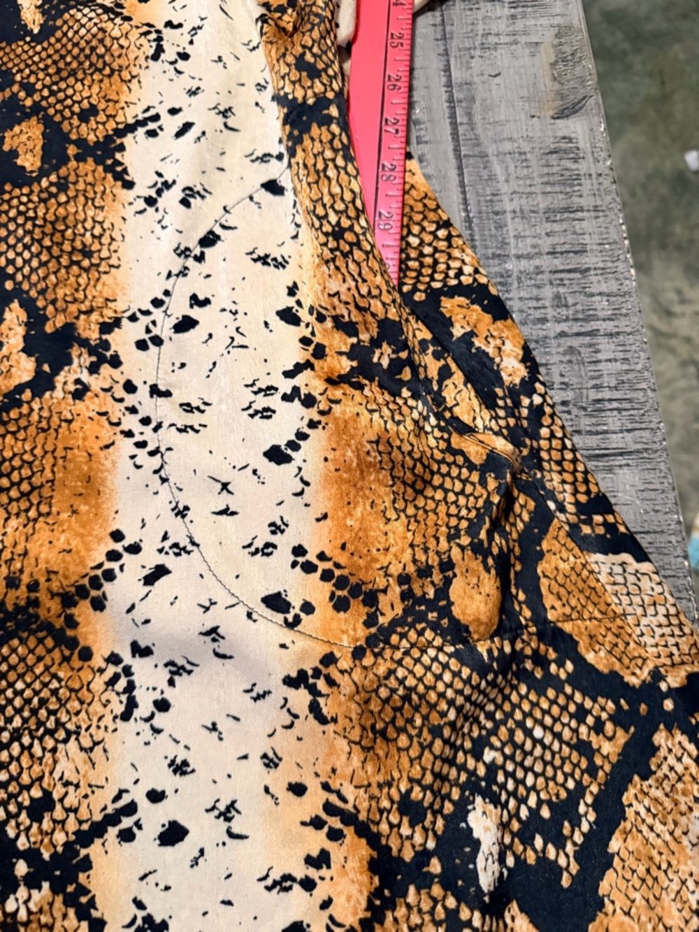 Snake Print Tunic Top in Black and Tan - Picture 6 of 9